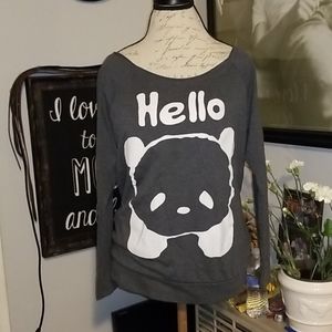 Pink berry grey sweatshirt
